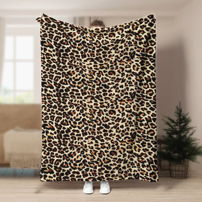 Leopard CL1208141MD Sherpa Fleece Blanket