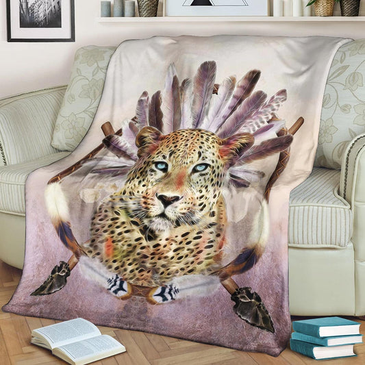 Leopard CL140852MD Sherpa Fleece Blanket