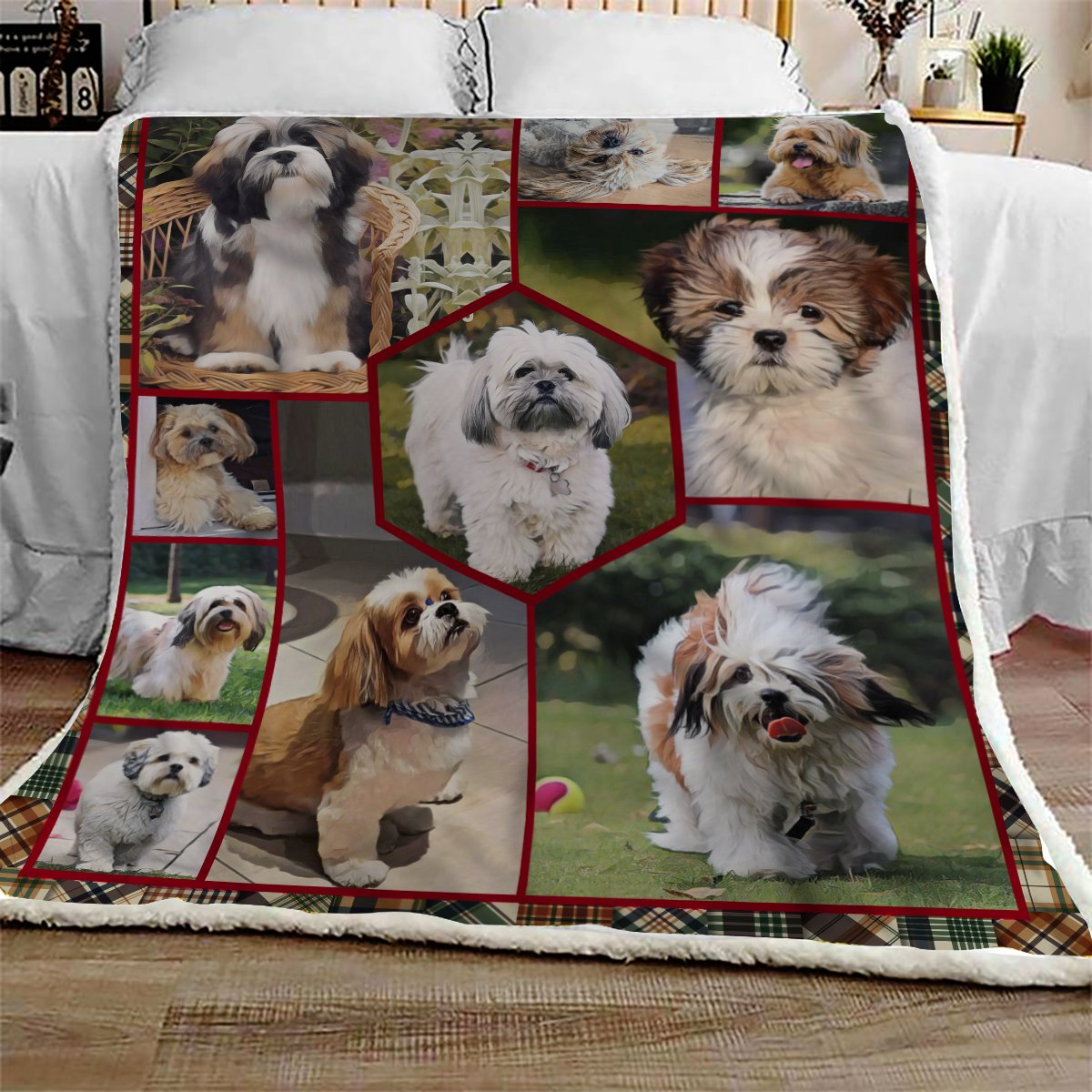 Lhasa Apso Cute CL10100177MDF Sherpa Fleece Blanket