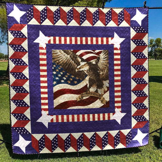 Liberty Square Patriotic Quilt Blanket MT080610D