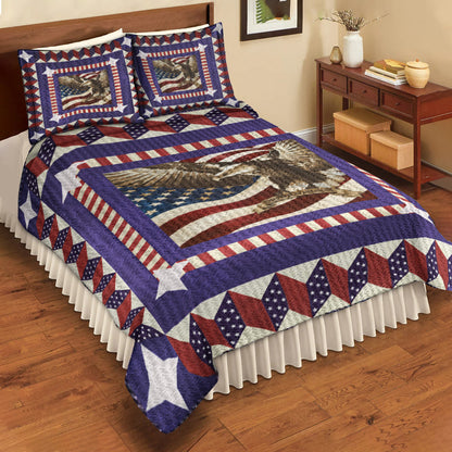 Liberty Square Patriotic Quilt Bedding Set MT080610DQBS