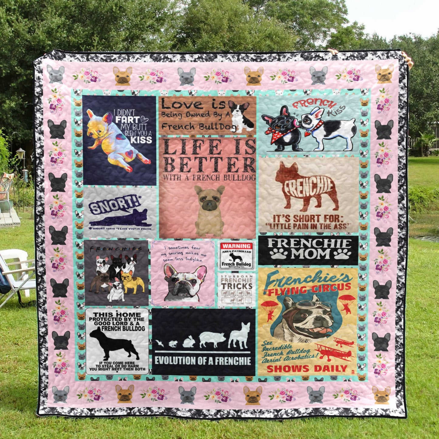 Life Is Better With A French Bulldog PKT210660 Quilt Blanket