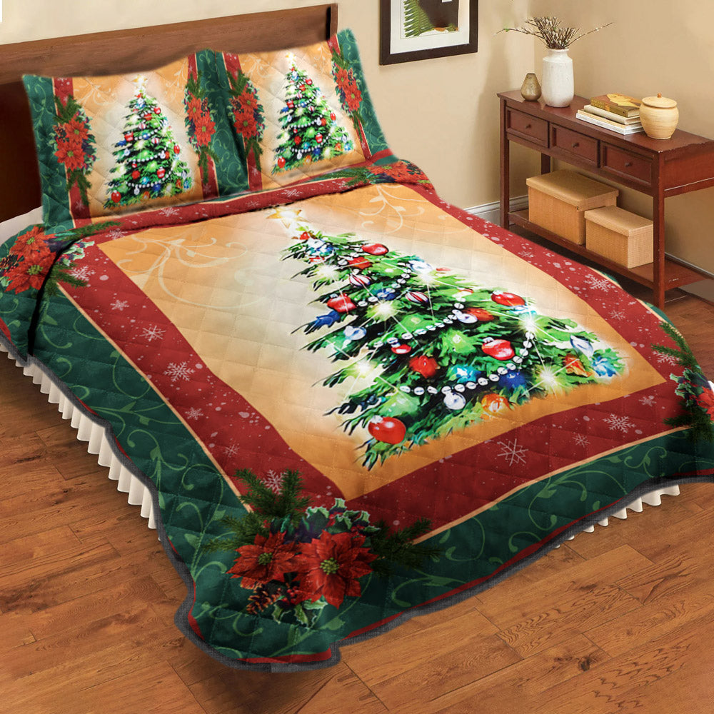 Lighted Christmas Tree Quilt Bedding Set CLH2909002