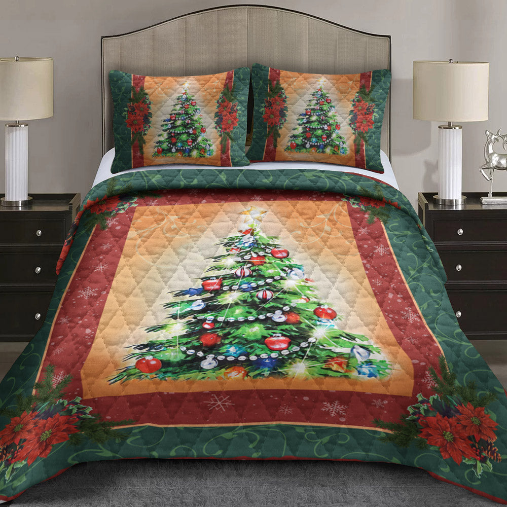 Lighted Christmas Tree Quilt Bedding Set CLH2909002