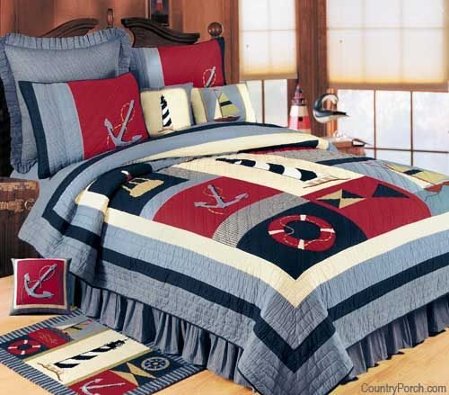 Lighthouse Anchor CLA3009332B Quilt Bedding Set