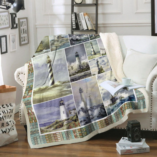 Lighthouse CL02110786MDF Sherpa Fleece Blanket