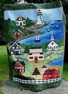 Lighthouse CLA1010357Q Quilt Blanket