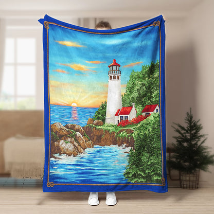 Lighthouse BL280841F Sherpa Fleece Blanket