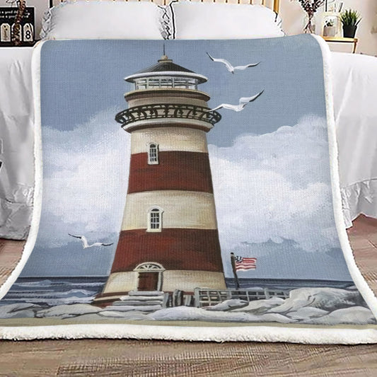 Lighthouse HT3009086TT Sherpa Fleece Blanket