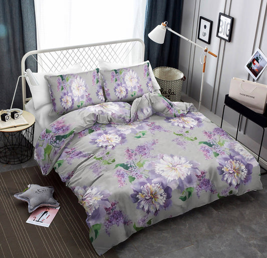 Lilac Pattern Print Design CLA19101222B Bedding Sets