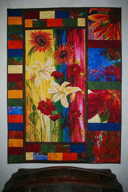 Lily Flower Sunflower CLA1110377Q Quilt Blanket