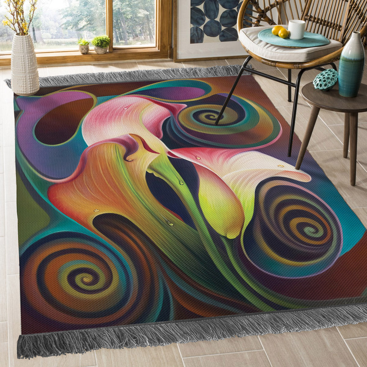 Lily VD1610234O Decorative Floor-cloth
