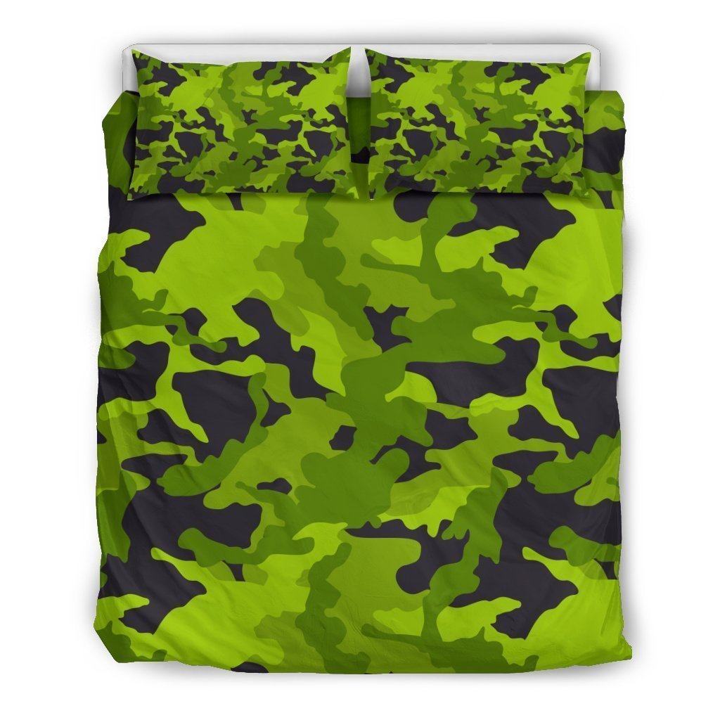 Lime Green Camouflage CLH2910368B Bedding Sets