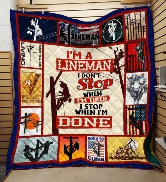 Lineman CLM180619 Quilt Blanket