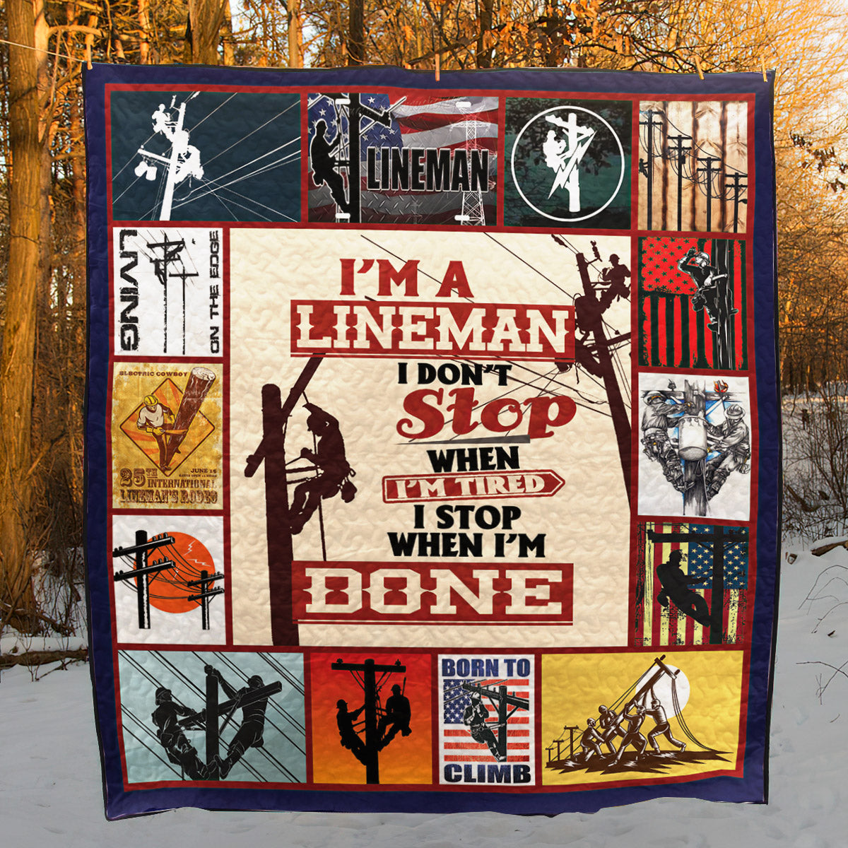 Lineman CLM180619 Quilt Blanket