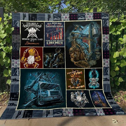 Lineman NN240524 Quilt Blanket