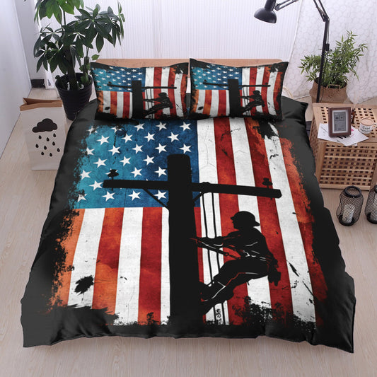 Lineman American Flag DV19100127B Bedding Sets