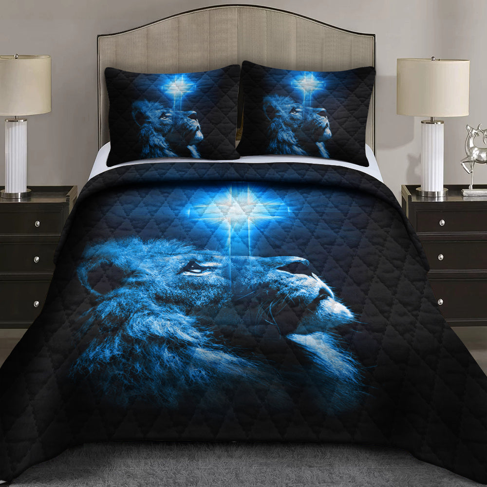 Lion Christian Cross Quilt Bedding Set TL060605QS