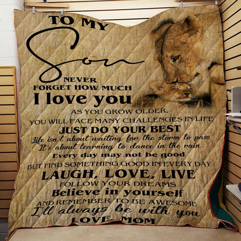 Lion To My Son From Mom CL16110777MDQ Quilt Blanket