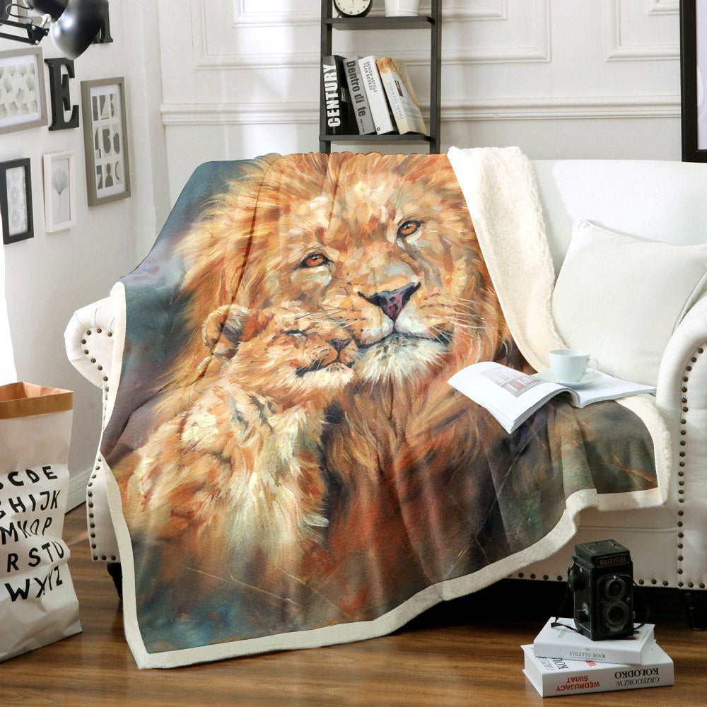 Lion AA2110125TT Sherpa Fleece Blanket