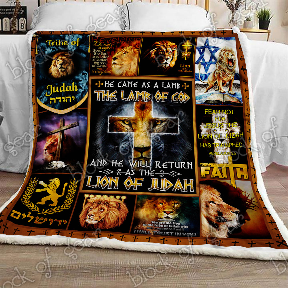 Lion Of Judah CL2709272MDF Sherpa Fleece Blanket