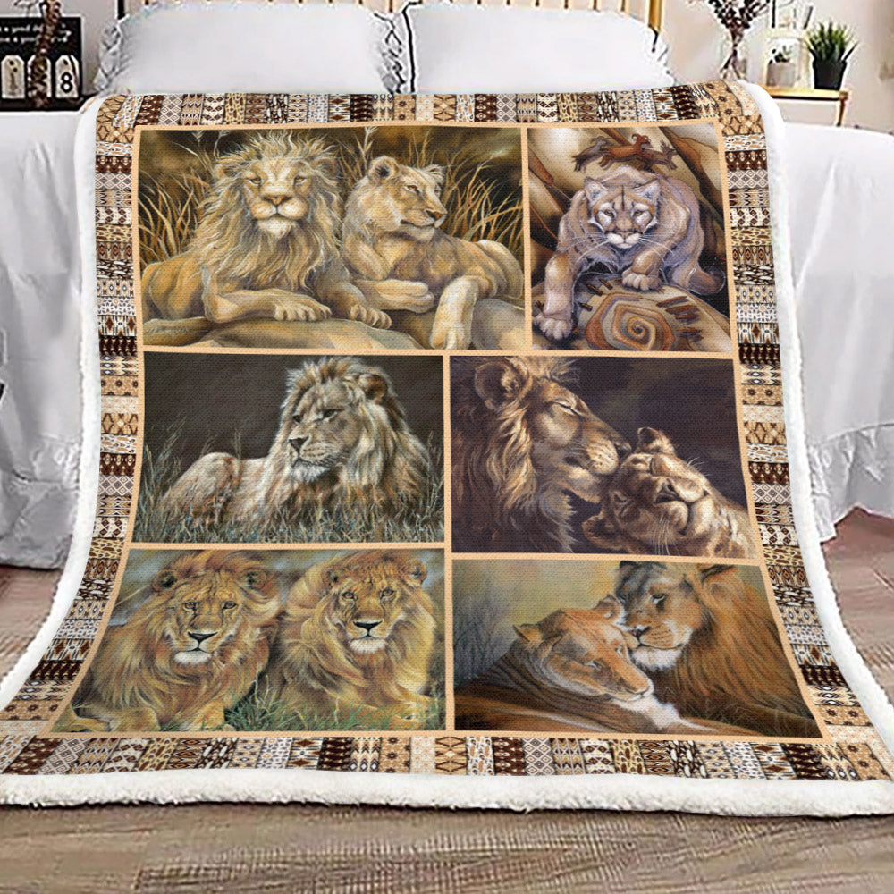 Lion YH3010065F Sherpa Fleece Blanket