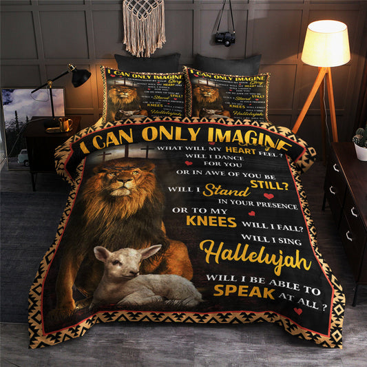 Lion Of Judah, White Lamb Bedding Sets HN010605MB