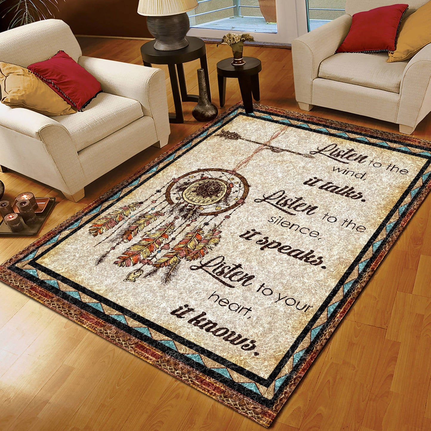 Listen To The Wind It Talks Native American CLA1610118R Rug