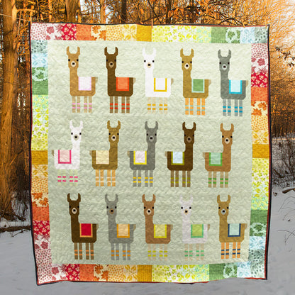 Little LLamas HN161010D Quilt Blanket