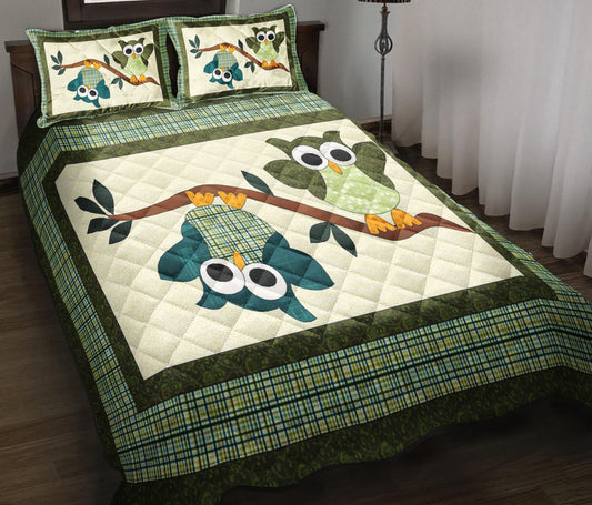 Little Owls Quilt Bedding Set ND280906