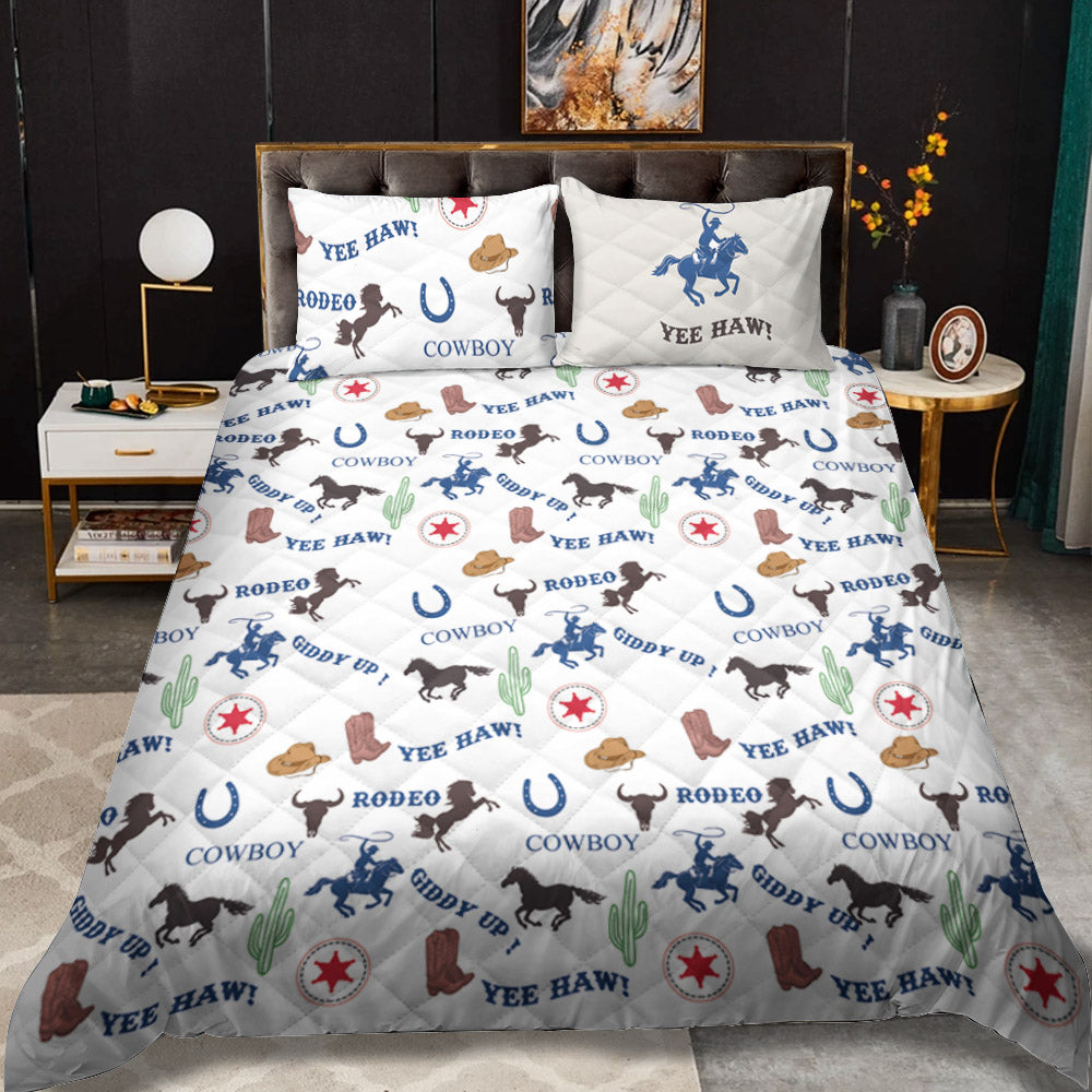 Little Cowboy CLM0210120B Quilt Bedding Set