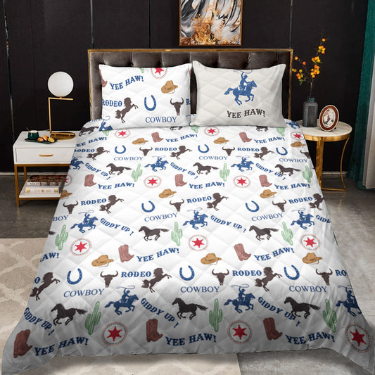 Little Cowboy CLM0210120B Quilt Bedding Set