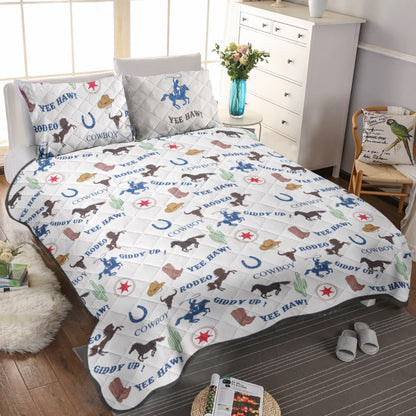Little Cowboy CLM0210120B Quilt Bedding Set