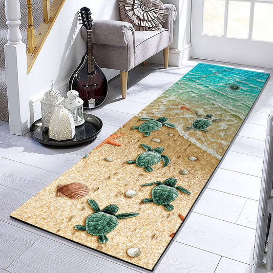 Little Turtle And Sea DD1010069RU Runner Rug