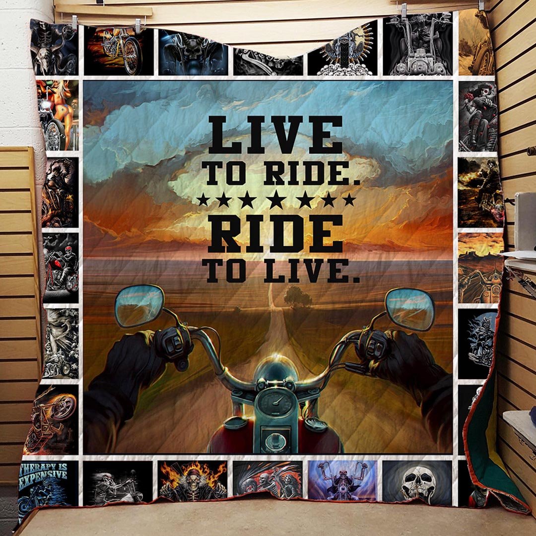 Live To Ride CLM1111340 Quilt Blanket