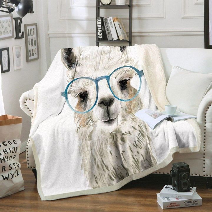 Llama BL171017F Sherpa Fleece Blanket