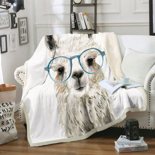 Llama BL171017F Sherpa Fleece Blanket