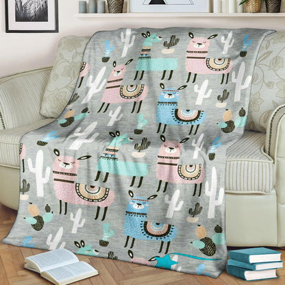 Llama DN161024F Sherpa Fleece Blanket