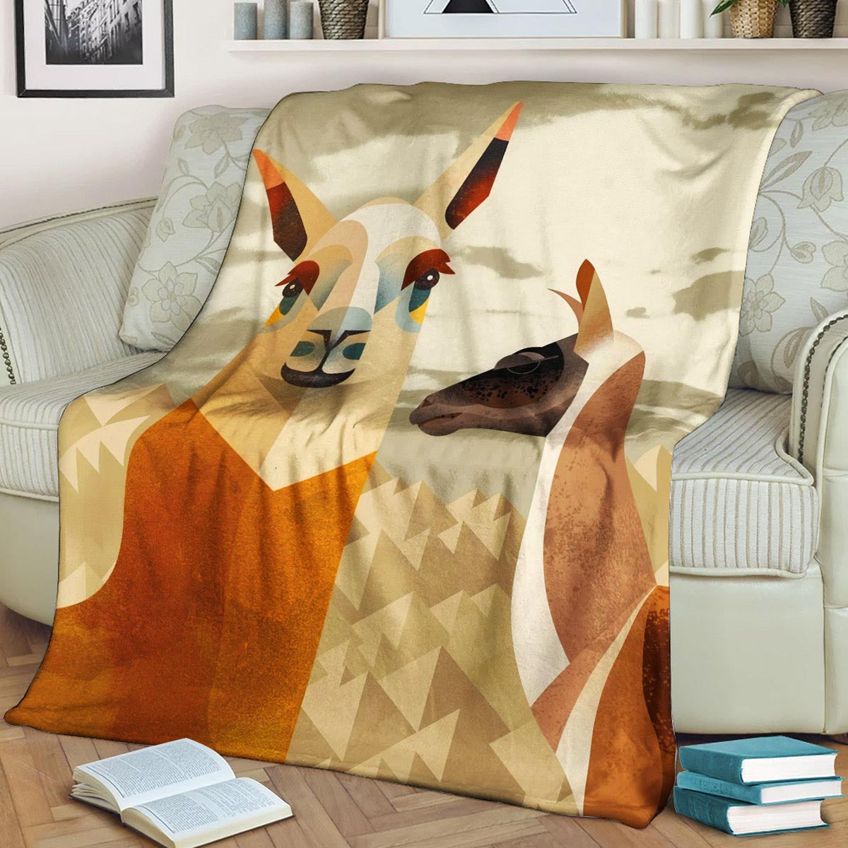 Llama DP200826F Sherpa Fleece Blanket