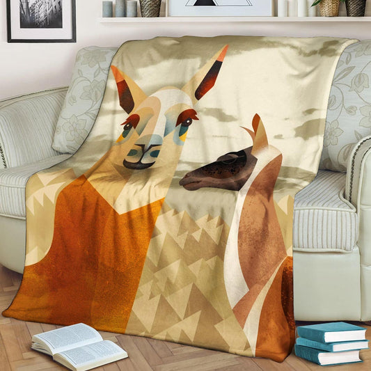 Llama DP200826F Sherpa Fleece Blanket