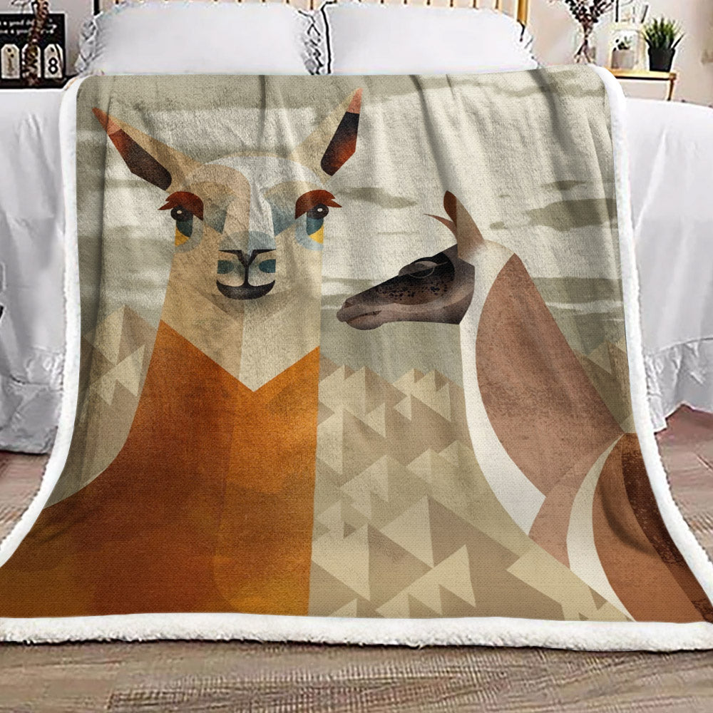 Llamas NT0411170F Sherpa Fleece Blanket