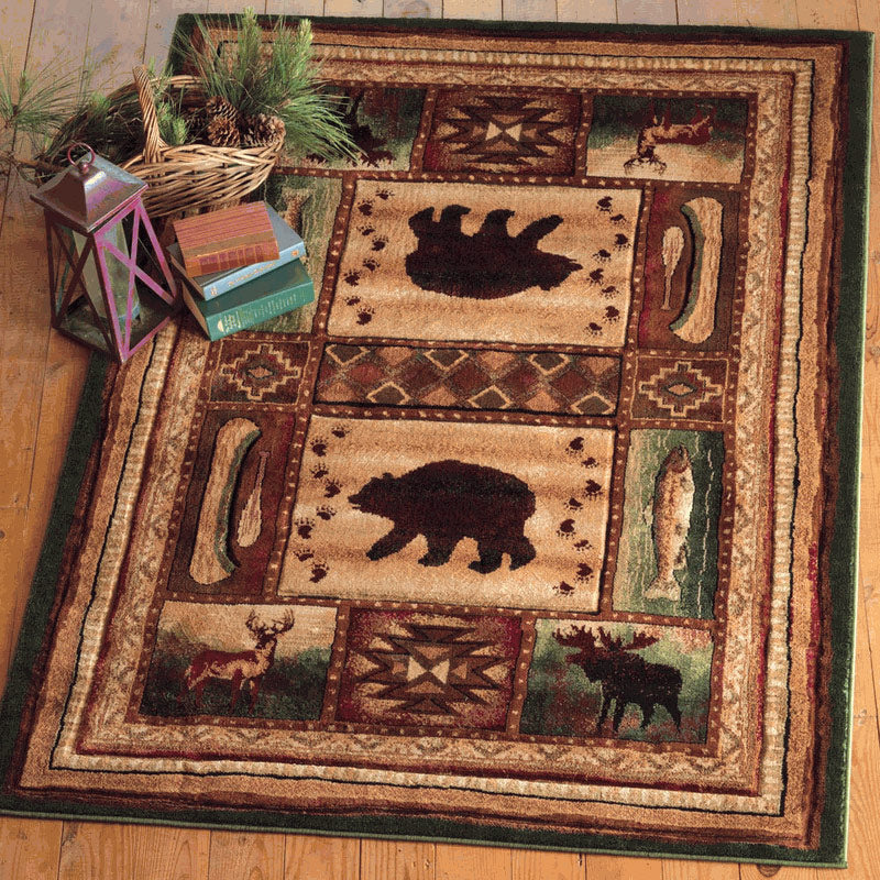 Lodge Cabin Bear CLM2812349M Rug