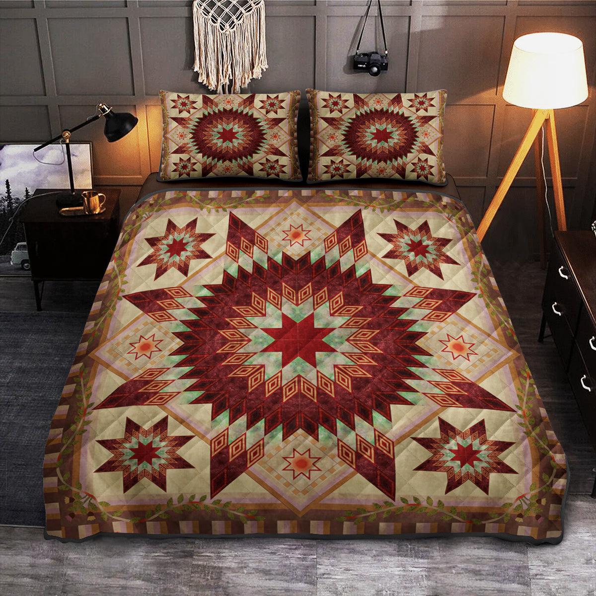 Lone Star Native American Inspired Quilt Bed Sheet TL280501QS