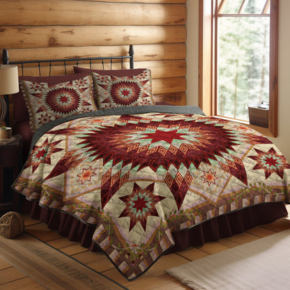 Lone Star Native American Inspired Quilt Bedding Set TL280501QS