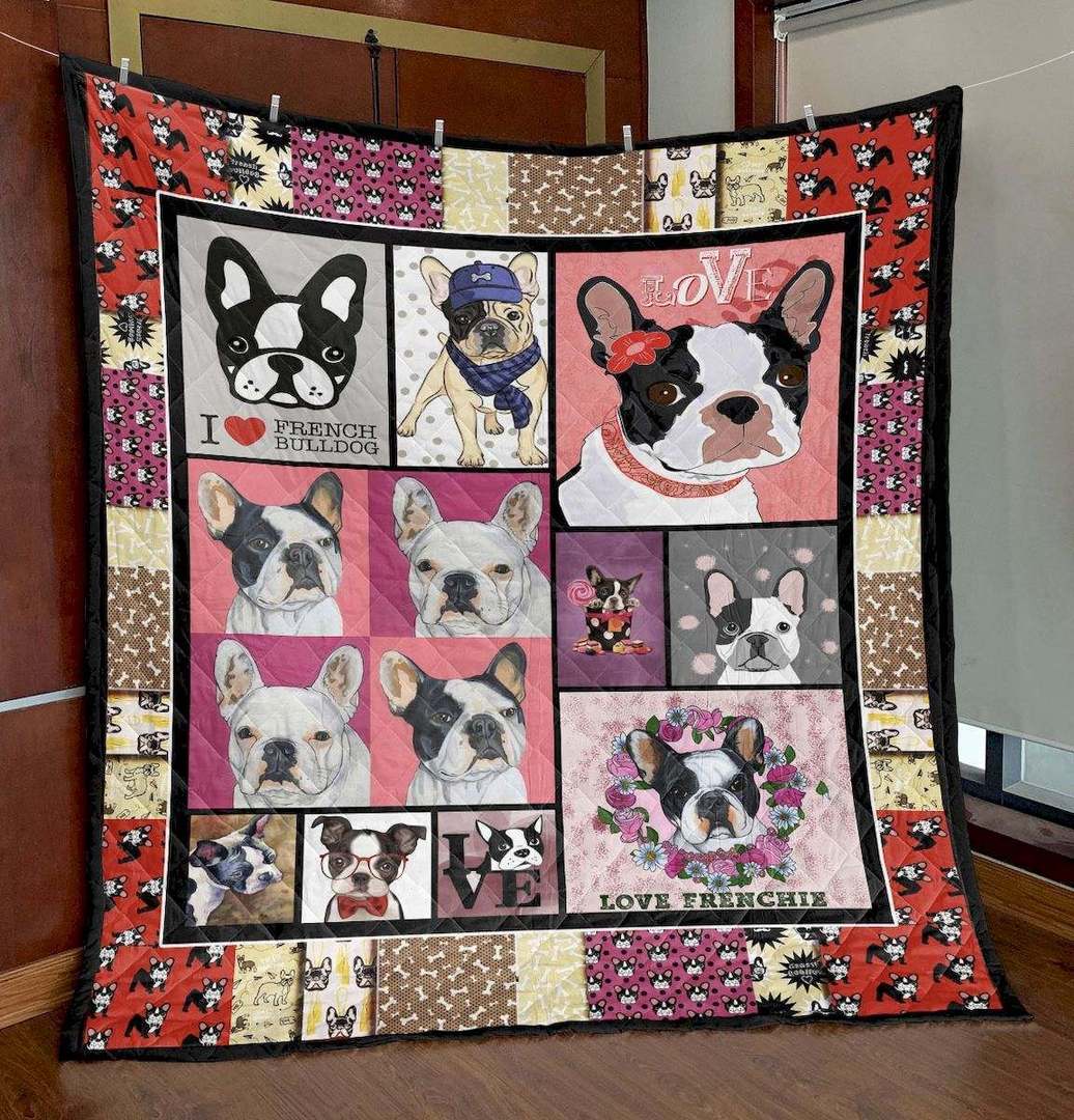 Love Frenchie CLD1706103 Quilt Blanket