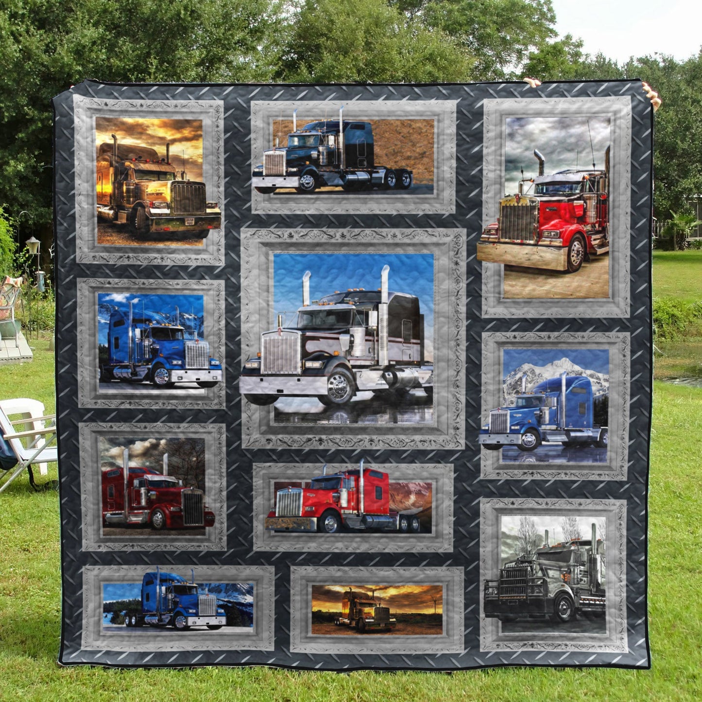 Love Truck CL16110307MDQ Quilt Blanket