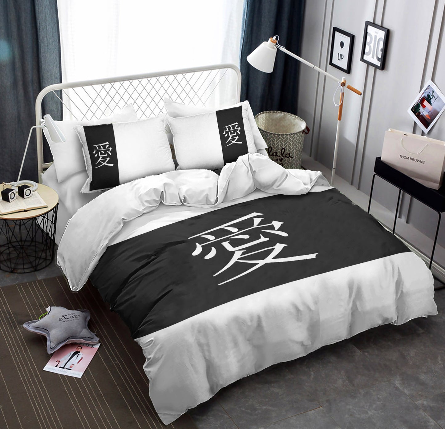 Love Ai Love on Black CLA19100472B Bedding Sets