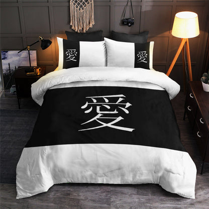 Love Ai Love on Black CLA19100472B Bedding Sets