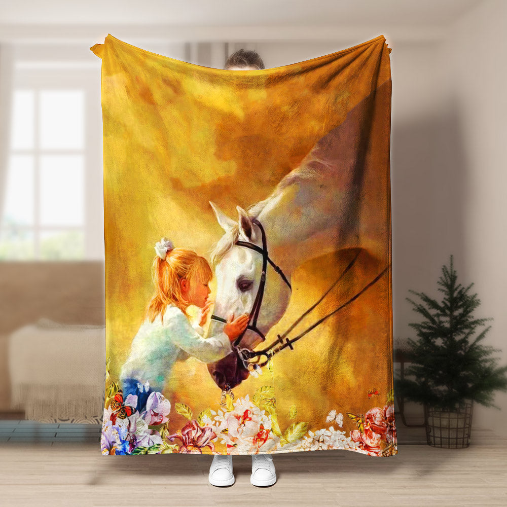 Love Horse HN040970F Sherpa Fleece Blanket
