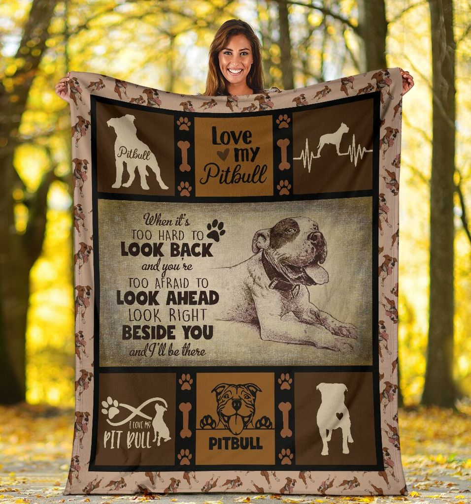 Love My Pitbull Dog CLM02121156S Sherpa Fleece Blanket